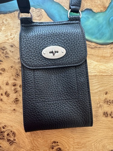 Mulberry Mini Antony city crossbody messenger bag black leather - Picture 3 of 9