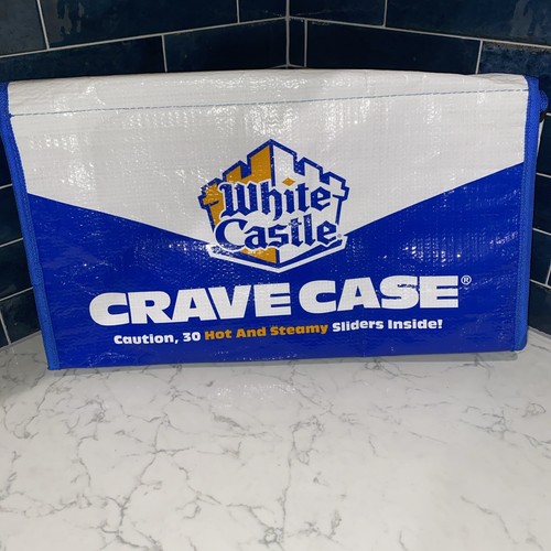 White Castle Hamburger Crave Case isolierte Tragetasche • Trageschieber 2017 gebraucht, in einwandfreiem Zustand