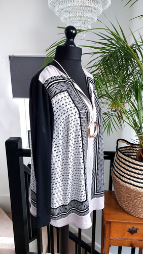 M&S COLLECTION Ladies Loose chiffon shirt blouse tunic Chic Lagenlook PLUS 20 XL - Picture 4 of 10