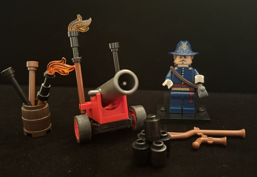 LEGO THE LONE RANGER CAPTAIN J. FULLER MINIFIGURE (tlr016 - SET: 79111) W/CANNON - Picture 1 of 17