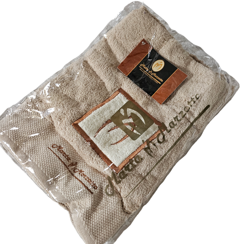Marta Marzotto Towel Set New Beige Italy Designer Wash Cloth Hand Towel Bath - Picture 1 of 9