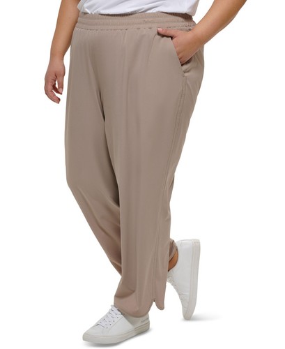 Calvin Klein Performance Women's Plus Size Tulip-Hem Pants (Moonrock, 3X) - Picture 3 of 4