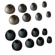 8 Pairs Replacement Ear Tips for Earbuds Silicone Tips Black