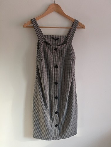 Genuine Peacocks Black And White Dungaree Type Dress Size 12