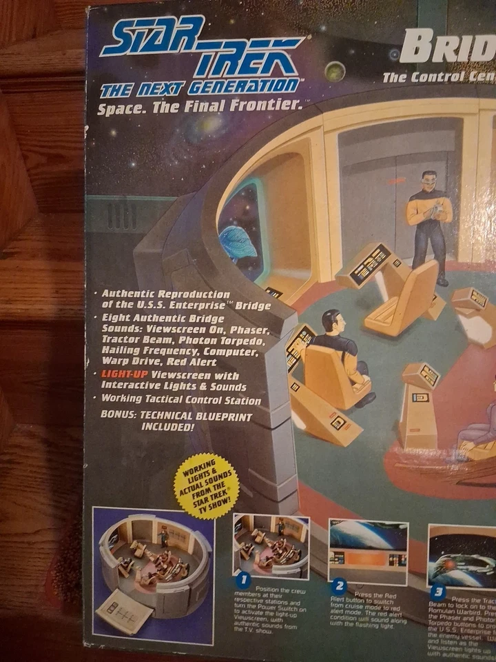 Juego de Star Trek The Next Generation Enterprise Bridge 1993 Playmates de colección.  Foto 2 de 4