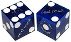 Genuine Red Rock Vegas Casino Craps Dice Blue Polished Set 5 Matching Serial #s — photo 3