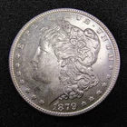1879 Morgan Silver Dollar $1 - Philadelphia Mint - Unc. Details - Cleaned