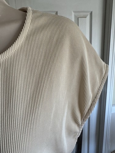 PRETTY GARDEN Vintage Chic 2 Teiler Maxi A-Linie Rock & Top Set Small Rib Beige L - Bild 10 von 12