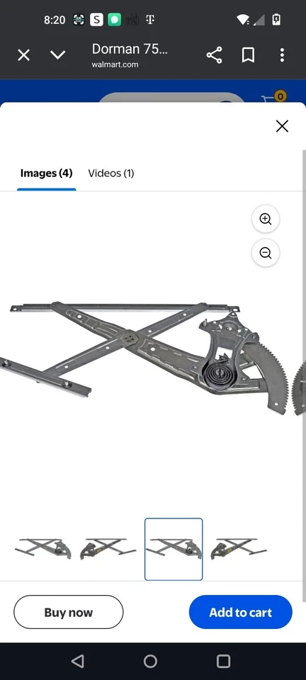 Regulador ventana lateral conductor delantero Dorman 752-628 Nissan NV 1500 2500 3500 12-21 Foto 3 de 4