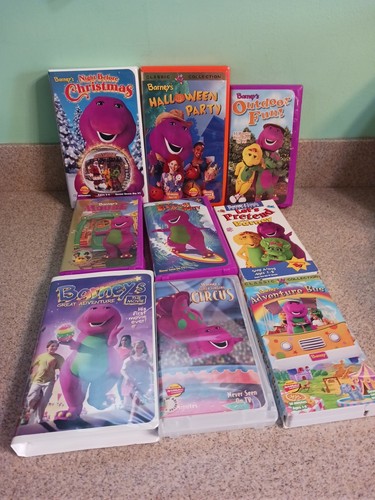 Lot Of 9 Barney VHS Tapes Lot