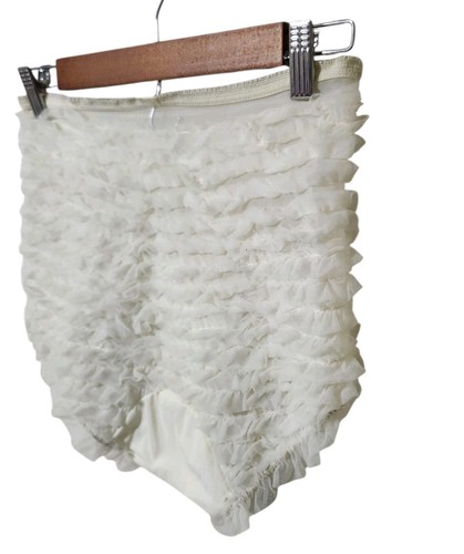 Vintage Rare Nettie Rosenstein M Tricot Nylon Ruffled Pettipants Bloomer Panty - Picture 5 of 10