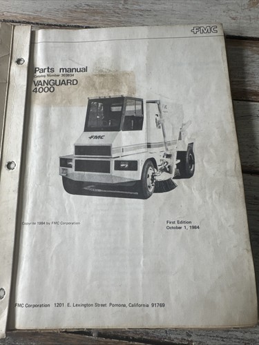 Barredora de calles modelo FMC Vanguard 4000 catálogo manual guía de librería OEM - Imagen 2 de 8