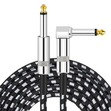 Guitar Cable, Instrument Cable, Bass Cable, Guitar Cord 10FT, 6.35mm Straight Cu