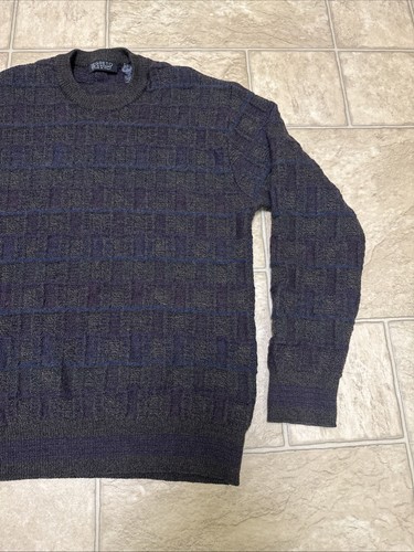 Suéter Pullover Vintage Segreto 100% Lana Para Mujer Grande Estampado Talla Mediana - Imagen 3 de 12