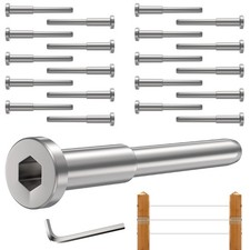 20 Pack 1/8 in Silver Invisible Cable Railing Hardware Kit T316 Stainless Steel