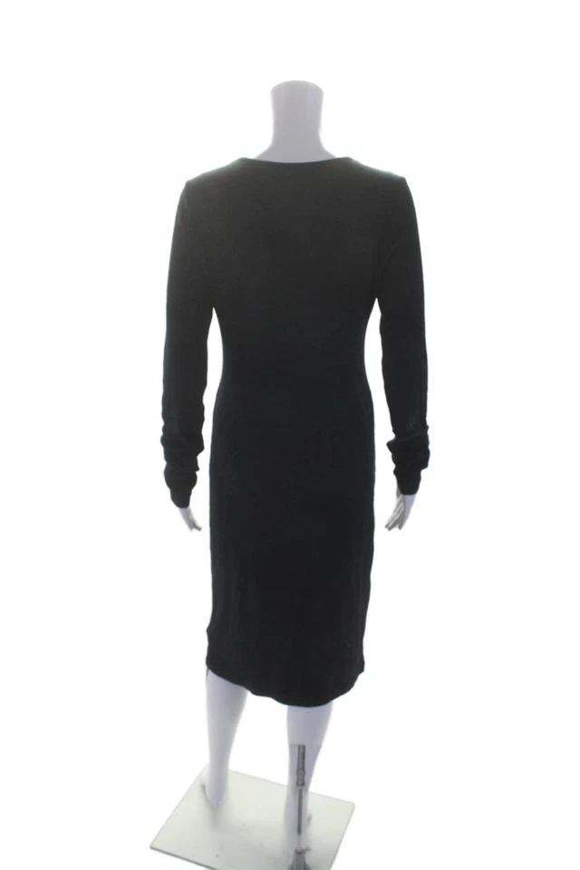 Vestido suéter de manga larga Three Dots para mujer azul marino mezcla de algodón talla mediana Foto 3 de 4