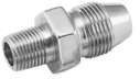 Colony Oil Line Fittings - Early Style - Chrome Motorcycle Street Bike 7148-3