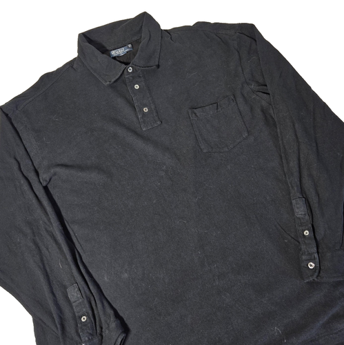 Polo Ralph Lauren Polo Shirt Mens Tall 2XL Long Sleeve Pocket Classic Cotton