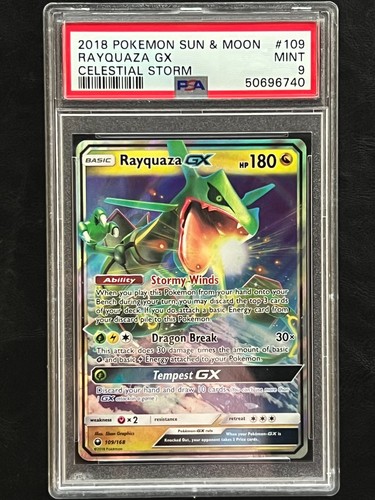 Pokemon Rayquaza GX - Celestial Storm - 109/168 - PSA 9 - Picture 1 of 2