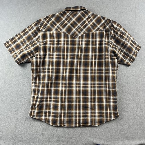 Pendleton Frontier Hemd Herren XL braun kariert Perlen Druckknopf Kurzarm Western - Bild 7 von 7