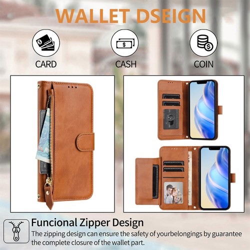 Für Samsung Galaxy A26 A25 A16 A15 Leder Wallet Handy Hülle mit Displayschutz - Bild 8 von 30