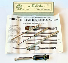 VINTAGE JAMES LEES COLUMBIA ATHENA DELUXE RUG NEEDLE KIT 1690 WITH 3 POINTS
