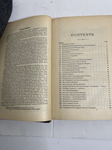 Elements of Composition and Rhetoric Simon Kerl A.M. Antique School Book 1869 - Picture 7 of 8