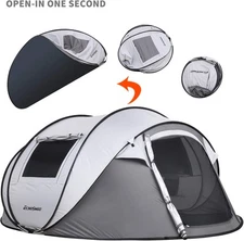Camping Instant Pop Up Tent, 2/4/6/8/10 Person, Water Resistant Dome,  NEW