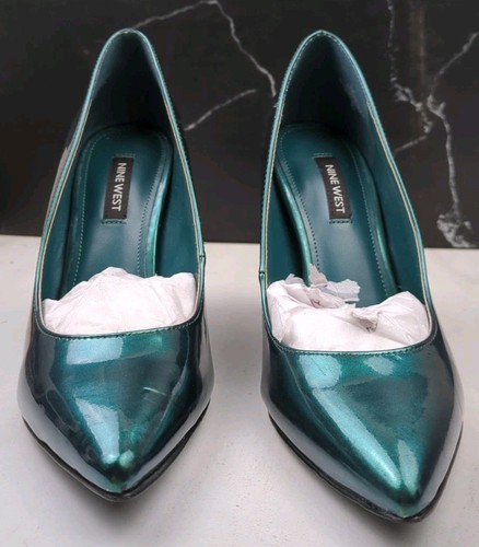 Nine West Mujer Tatiana 3 Elegante Tacones Punta, Verde, Talla 7.5M - Imagen 4 de 8