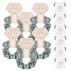 12 PCS Bridesmaid Proposal Gifts,Silk Scrunchies Satin Scrunchies Knot Green