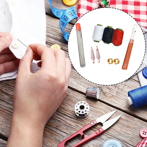 37PCS Sewing Tool Set, Needles Thread Hand Repair Tools, Made DIY CraftSet K2T2 - Picture 8 of 13