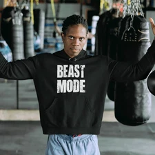 Workout Hoodie Top Koala Soft Style Beast Mode Midweight Unisex Pullover