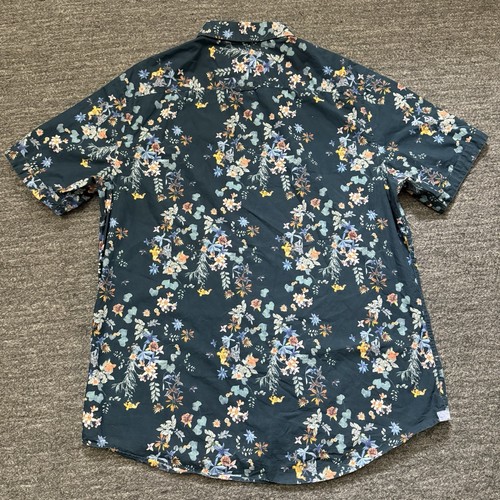 7 Diamonds Shirt Men 2XL XXL Meadows Blue Floral Short Sleeve Cotton Casual - Picture 6 of 11