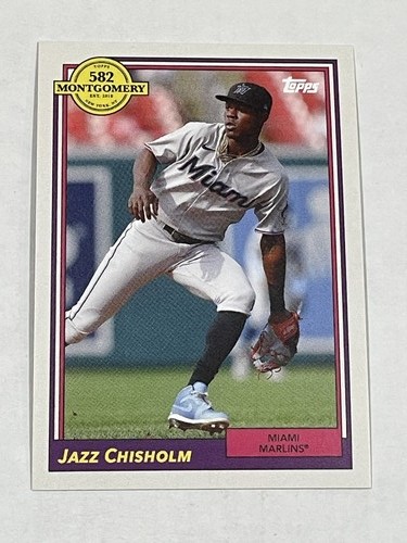 2022 Topps 582 Montgomery Club Baseball #15 - Jazz Chisholm - Miami Marlins - Picture 1 of 2