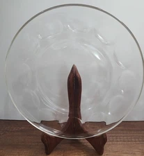 Vintage Pyrex Ovenware Clear Glass Deviled Egg Plate Platter 11 Inch Diameter