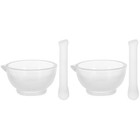  2 Sets Stößel und Mörser aus massivem Glas, Schüssel-Set, tragbare