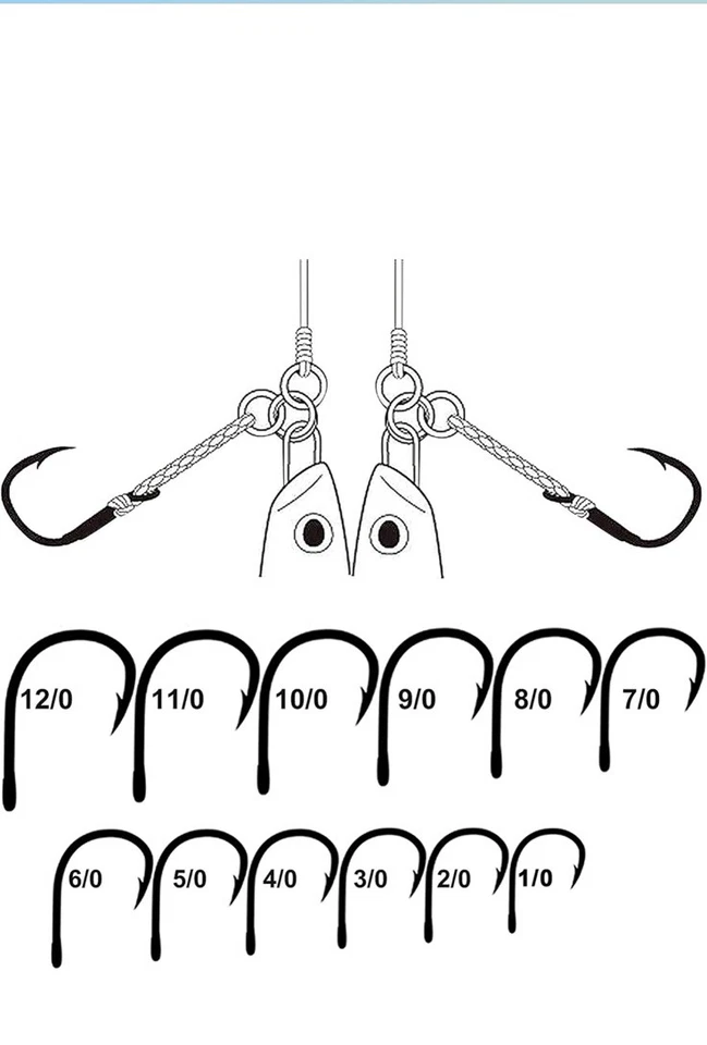 Ganchos para peces cebo vivo tamaño 11/0 20 un. Foto 4 de 4
