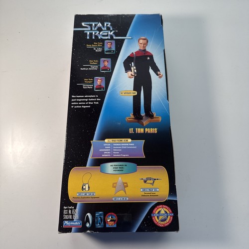 Star Trek LT. Tom Paris 9" Action Figure New Playmates Warp Factor Series 1997 - Picture 4 of 5