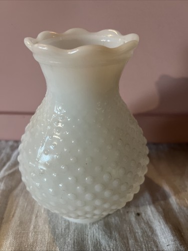 Vintage Hurricane Hobnail Lamp Shade Milk Glass - Picture 2 of 6
