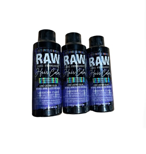 3x Raw Demi Permanent Haarfarbe Langanhaltende Farbe Lavender Cloud - Bild 2 von 4