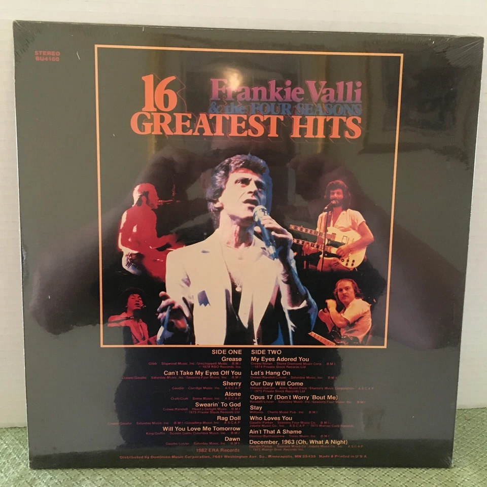 FRANKIE VALLI & THE FOUR SEASONS LP 16 GREATEST HITS - Image 2 of 2
