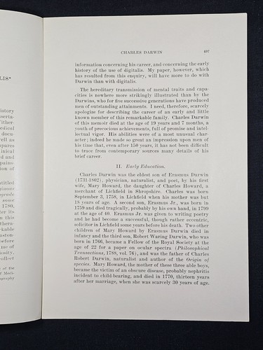 1934 Charles Darwin (1758-1778) and the history of the early use of digitalis - Picture 9 of 9