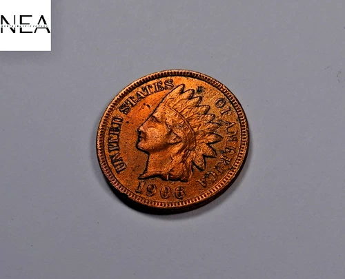 1906 Indian Head Penny Cent ~ XF/AU ~ ZI413
