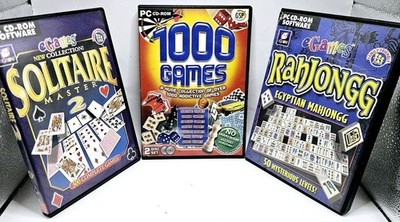 1000 SPIELE SAMMLUNG inkl. Solitaire Master 2 & Egyptian Mahjongg - PC CD-ROM 
