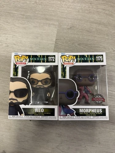 Matrix Funko Pop! Movies Lot Of 2 Neo #1172 Morpheus #1175 Vinyl Figures New