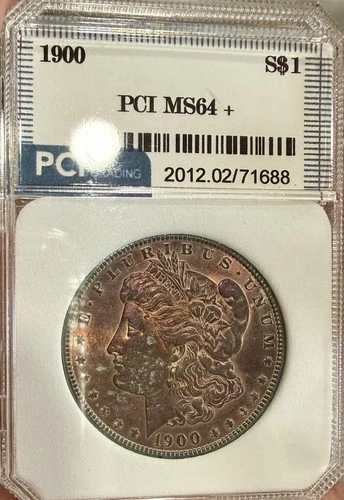 1900 P Morgan Silver Dollar Slabbed Amazing Toning! VF #206