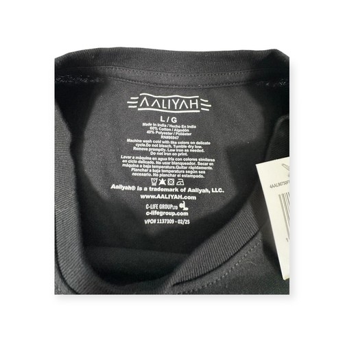 Aaliyah Princess of R&B Grafikdruck Kurzarm T-Shirt schwarz Large - Bild 6 von 7