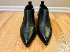 Everlane The Boss Bootie Boot Pebbled Italian Leather Women's 6 Black