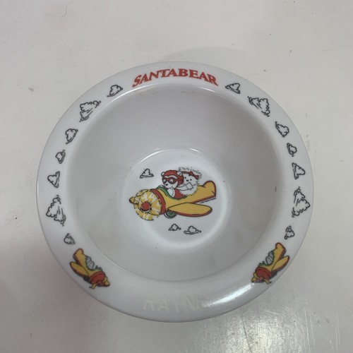 Vintage Personalized SANTABEAR Plastic Children's Cereal Bowl Set Of 2 - Picture 2 of 3