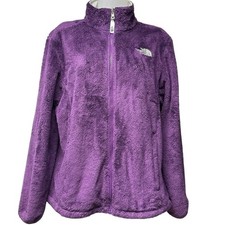 The North Face Osito Jacket Purple Fleece Size Large Full Zip Pockets Women's